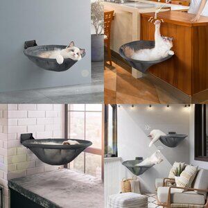 Foldable & Stable Cat Beds- Breathable Cat Wall Shelves for Sleeping